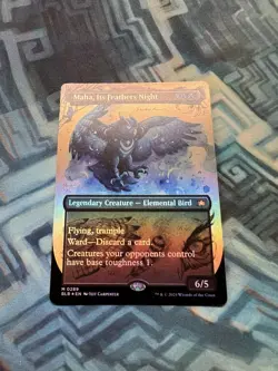 MTG Foil Borderless Maha, Its Feathers Night NM-/EX+ Unplayed Bloomburrow - Image 2