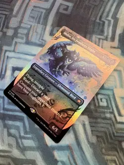 MTG Foil Borderless Maha, Its Feathers Night NM-/EX+ Unplayed Bloomburrow - Image 4