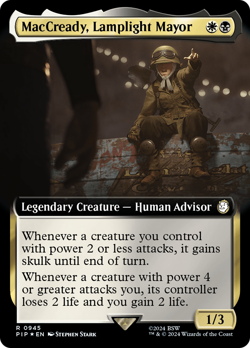 MacCready, Lamplight Mayor (Extended Art) (Surge Foil) [Fallout] Foil Near Mint - Image 1