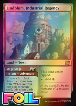 x1 Lindblum, Industrial Regency // Mage Siege FOIL FIN Final Fantasy MTG 285 1x - Image 1