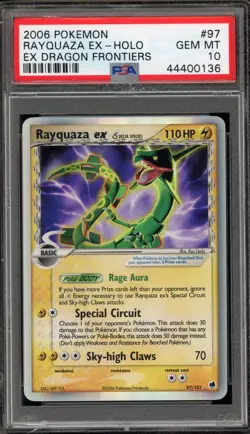 Pokemon Rayquaza ex EX Dragon Frontiers Holo Ultra Rare #97 PSA 10 Gem Mint - Image 1