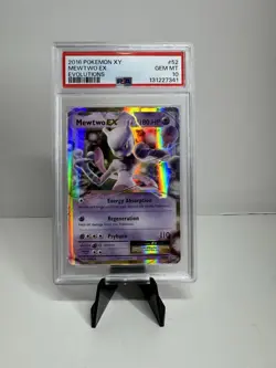 2016 POKEMON XY EVOLUTIONS #52 MEWTWO EX PSA 10 - Image 1