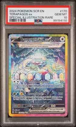 TERAPAGOS EX SPEC ILLUSTRATION RARE POKEMON SCR EN-STELLAR CROWN 2024 170 PSA 10 - Image 1