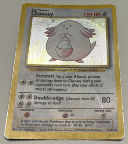 Chansey Holo 3/102 - 1999 WOTC Base Set Pokemon TCG - MP - Image 2