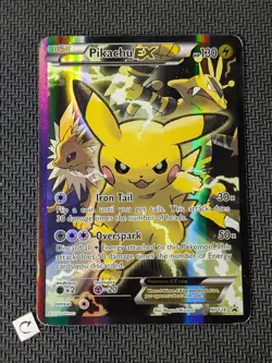 Pikachu EX XY124 - XY Promo Full Art Holo Pokemon TCG MP - Image 1