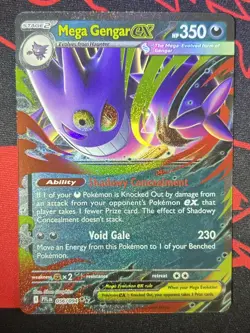 Mega Gengar ex 056/094 Mega Evolution Phantasmal Flames Pack Fresh Pokemon TCG - Image 1