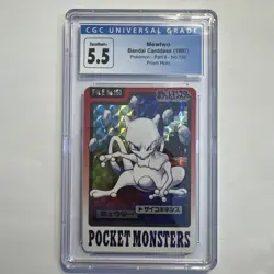 CGC 5.5 Mewtwo 150 Carddass Prism Holo Pokemon Vending 1997 (Old cgc label) - Image 1