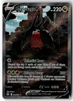 Regidrago V ⭐ 184/195 Holo Rare Ultra Silver Tempest 2022 Pokemon NM - Image 1