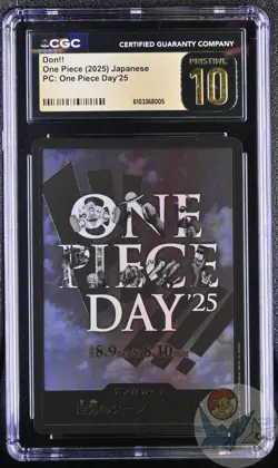 2025 ONE PIECE JAPANESE PC: ONE PIECE DAY'25 DON!! CGC 10 PRISTINE SHIP FROM US - Image 2