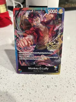 ONE PIECE TCG MONKEY D. LUFFY RARE 3RD ANNIVERSARY PROMO ALT ART ST01-012 NM - Image 1