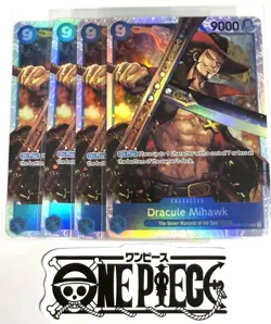 4x One Piece OP01-070 SR Dracule Mihawk - ENG - Foil - Playset - TCG - NM/M - Image 1