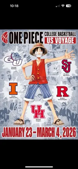PreSale One Piece Monkey.D.Luffy US College Basketball Promo Card - Image 1