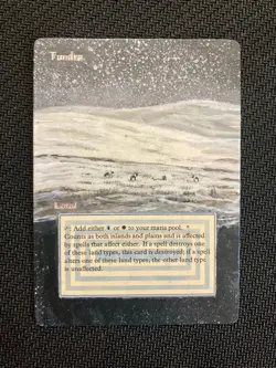 Tundra ALTERED (Revised) set of two (2) panoramic extended art, real cards! - Image 2