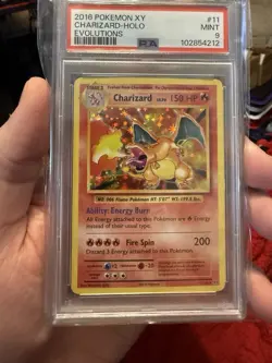 2016 Pokemon Charizard 11/108 Evolutions Holo Rare Card - PSA 9 MINT - Image 1