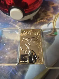 PIKACHU Pokemon 23K Gold Plated Trading Card 1999 Burger King Limited Edition - Image 2