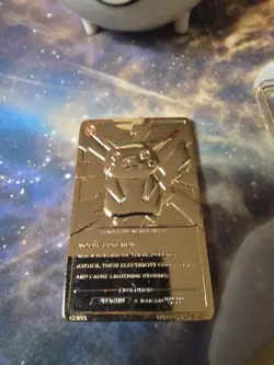 PIKACHU Pokemon 23K Gold Plated Trading Card 1999 Burger King Limited Edition - Image 3