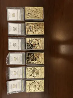 *NO Pokeballs* Set Of 6 Pokemon 23K Gold Plated Cards 1999 Burger King Promotion - Image 2