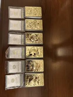 *NO Pokeballs* Set Of 6 Pokemon 23K Gold Plated Cards 1999 Burger King Promotion - Image 4