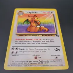 Dragonite 19/62 Fossil Non Holo Base Set Pokemon Card Vintage 1999 NM - Image 1