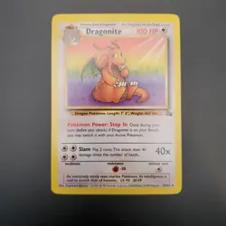 Dragonite 19/62 Fossil Non Holo Base Set Pokemon Card Vintage 1999 NM - Image 2