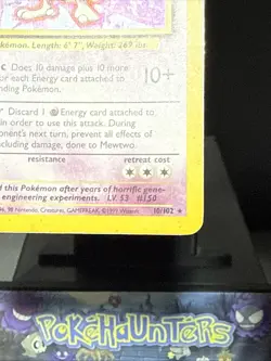 Pokemon Card Mewtwo 10/102 Holo Rare Base Set WOTC Played - Image 4
