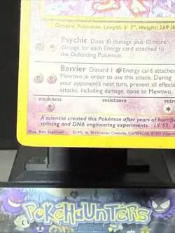 Pokemon Card Mewtwo 10/102 Holo Rare Base Set WOTC Played - Image 5