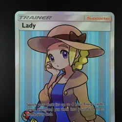 Lady SV86/SV94 Pokemon Hidden Fates Trainer Supporter Holo Full Art Card - Image 2