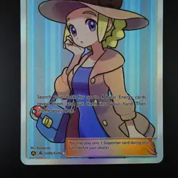 Lady SV86/SV94 Pokemon Hidden Fates Trainer Supporter Holo Full Art Card - Image 3
