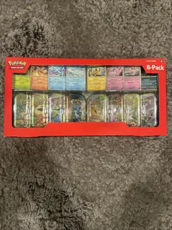 Pokemon TCG Prismatic Evolutions Costco 8 Mini-Tin Bundle w/ Promo Cards NEW - Image 1