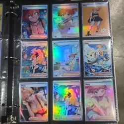 Lot of 9Custom holo Misty Trainer Pokemon Trading Card sleeved & top loaded - Image 1