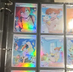 Lot of 9Custom holo Misty Trainer Pokemon Trading Card sleeved & top loaded - Image 2
