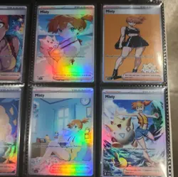 Lot of 9Custom holo Misty Trainer Pokemon Trading Card sleeved & top loaded - Image 5