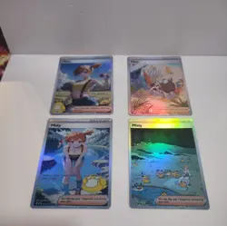Lot of 4 Custom holo Misty Trainer Pokemon Trading Card sleeved & top loaded - Image 2