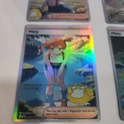 Lot of 4 Custom holo Misty Trainer Pokemon Trading Card sleeved & top loaded - Image 5