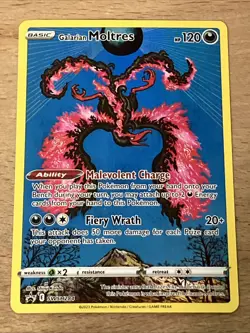 Pokemon Galarian Moltres SWSH284 Crown Zenith Black Star Promo Holo Card - Image 1