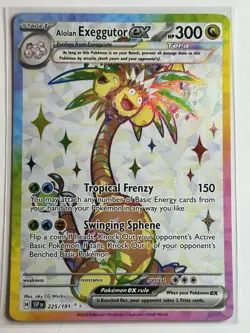 Alolan Exeggutor ex SV08: Surging Sparks 225/191 NM Pokemon Card - Image 1