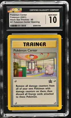 CGC 10 GEM MINT Pokemon Center 2001 Black Star Promo 40 Pokemon Card - Image 1