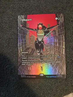 MTG - Silkguard - Borderless - Marvels Spiderman - Foil - NM - Image 1