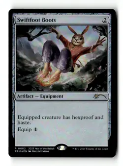 MTG | Swiftfoot Boots | Unique & Misc | Foil | Moderately Played | English - Image 1
