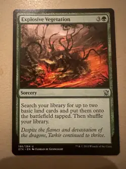 MTG - Explosive Vegetation - Khans of Tarkir - NM - Image 1