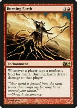 1x BURNING EARTH - M14 - MTG Magic the Gathering - Image 1
