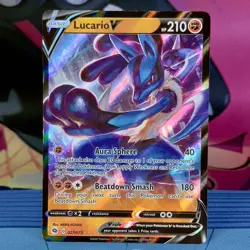 Lucario V - 027/073 - Half Art - Champion's Path - English - Pokemon - Image 1
