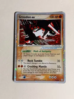Pokemon TCG Groudon ex 93/101 Hidden Legends Holo Rare EX MP - Image 1