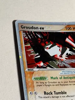 Pokemon TCG Groudon ex 93/101 Hidden Legends Holo Rare EX MP - Image 3
