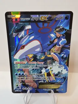 Team Aqua's Kyogre EX 6/34 Double Crisis Pokemon TCG Holo Full Art LP+ - Image 1
