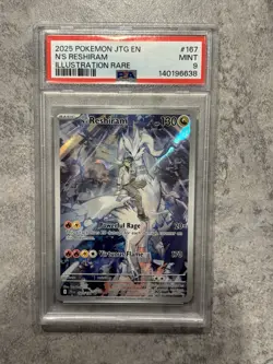 2025 Pokemon S&V Journey Together N'S Reshiram Illustration Rare PSA 9 #167 - Image 1