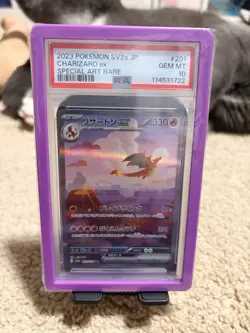 2023 Pokemon Japanese 151 Charizard ex #201 SAR Special Art Rare PSA 10 GEM MT - Image 1