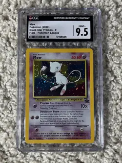 Mew Black Star Promo Pokemon League CGC 9.5 WOTC 2000 #9 Tail Swirl Low POP - Image 5
