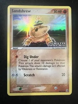 Pokemon TCG Lot Delta Species Sandshrew And Sandslash Reverse Holos #82 And #27 - Image 2