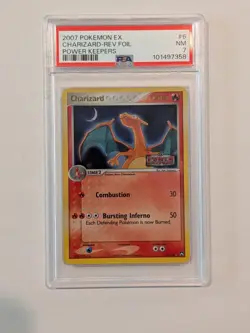 2007 Pokemon EX Charizard-Rev-Foil Power Keepers PSA 7 - Image 1